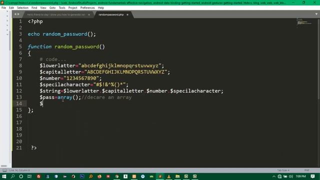 Program to make random strong password in PHP | PHP tutorials смотреть онлайн