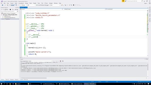 Nvidia CUDA С Уроки. Начало. Введение. Параллельное программирование GPU.