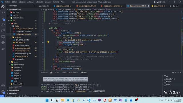 #FullStack #Angular Projet #CRUD avec #json-server, #AngularMUI - Application - Français смотреть онлайн