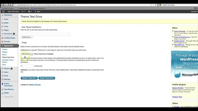Install and use Theme Test Drive Wordpress Plugin смотреть онлайн