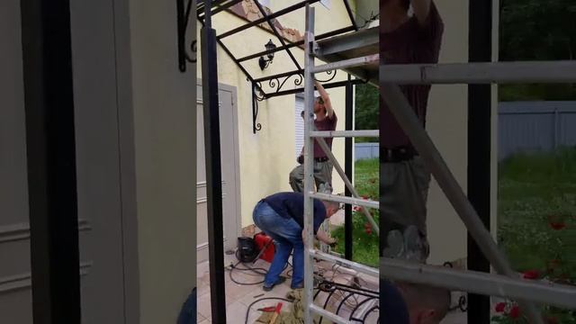 установка козырька, сварка, монтаж навеса, @kuznitca_arti