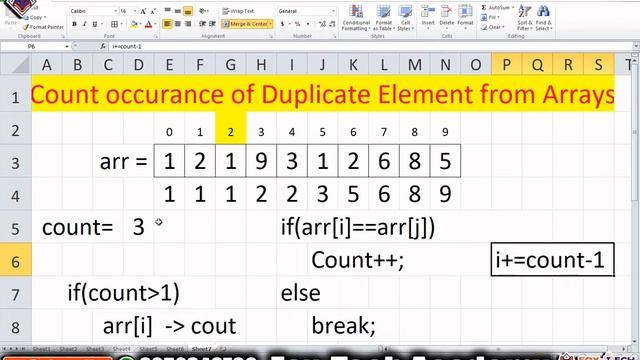 Count occurrence of repeated element in array || Count duplicate element || Java | Fox Tech Academy смотреть онлайн