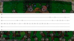 There's a Zombie On Your Lawn *Full* - PvZ GUITAR TABS