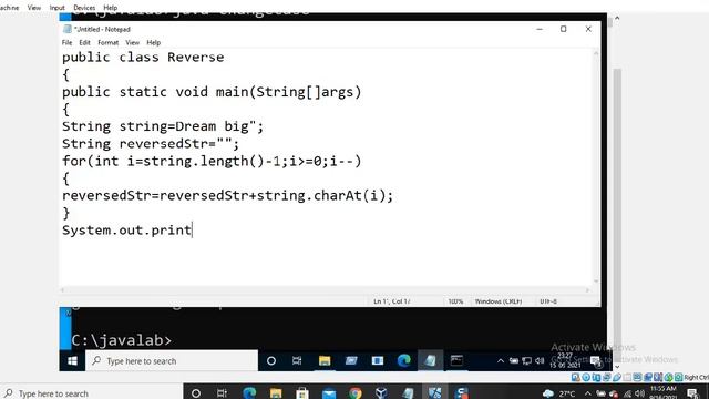 How to reverse given string|| string examples|| java lab in telugu смотреть онлайн