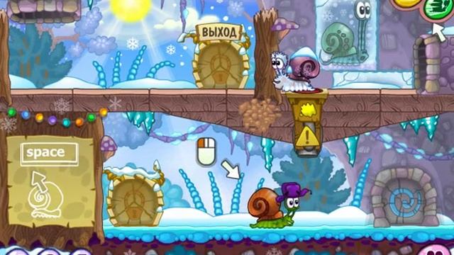 Snail Bob 6: Winter Story - LEVEL 2 - 3 ЗВЕЗДЫ смотреть онлайн
