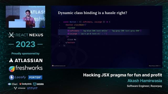 Hacking JSX pragma for fun and profit by Akash Hamirwasia смотреть онлайн