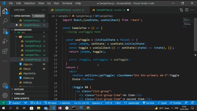 5 Ways To Show, Hide & Toggle an Element in React using React Hooks смотреть онлайн
