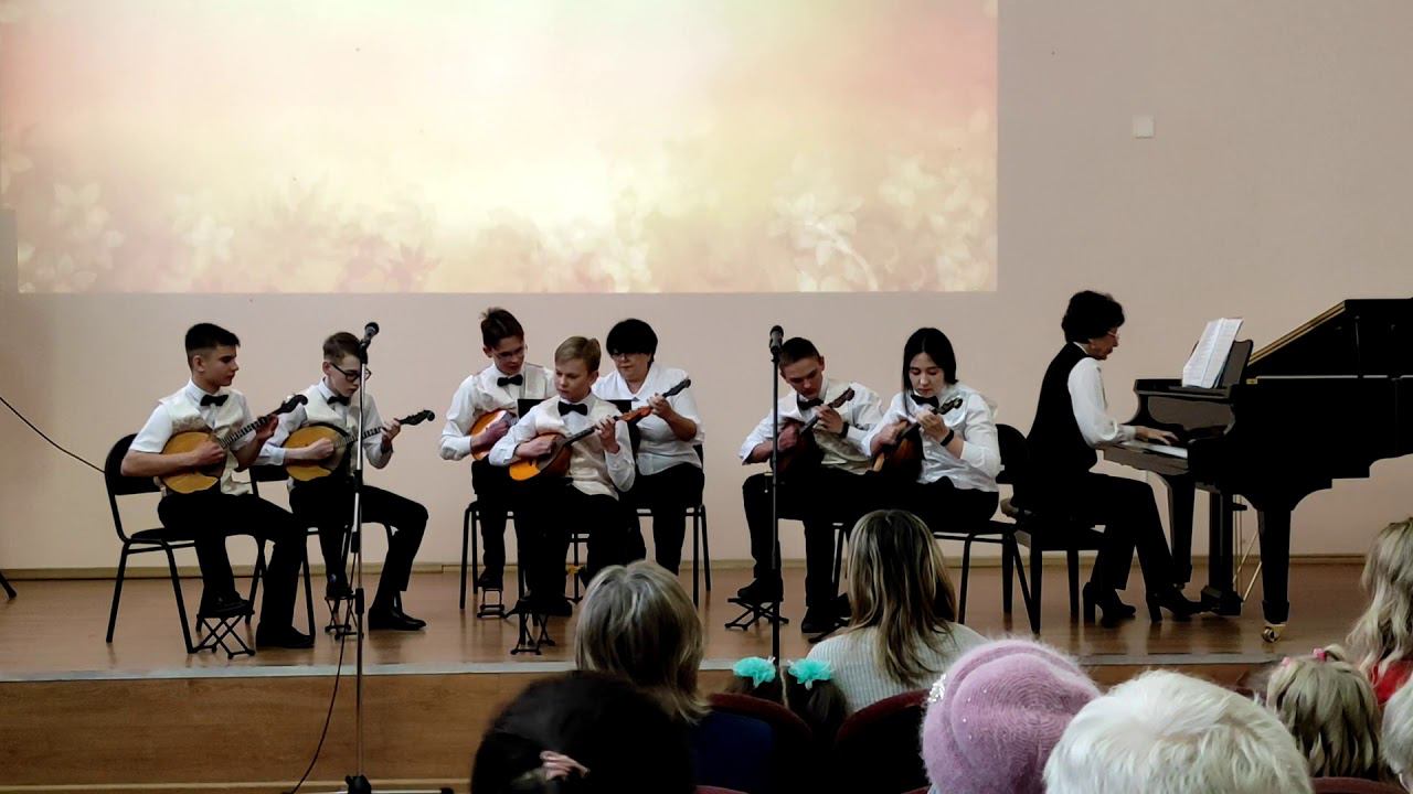 Ансамбль "Волшебные струны" ДМШ Барабинского района "Под небом Парижа" смотреть онлайн