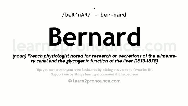 Pronunciation of Bernard | Definition of Bernard смотреть онлайн
