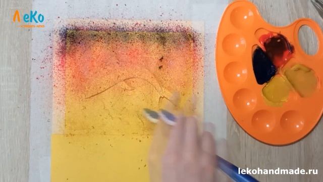 Рисование/ Рисуем закат зубной щеткой/ Мастер-класс смотреть онлайн