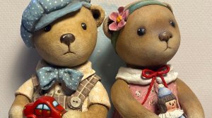 МК ёлочная ватная игрушка " Мишка Тедди" Часть 6