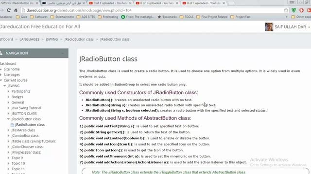 java-swing JRADIO BUTTON смотреть онлайн