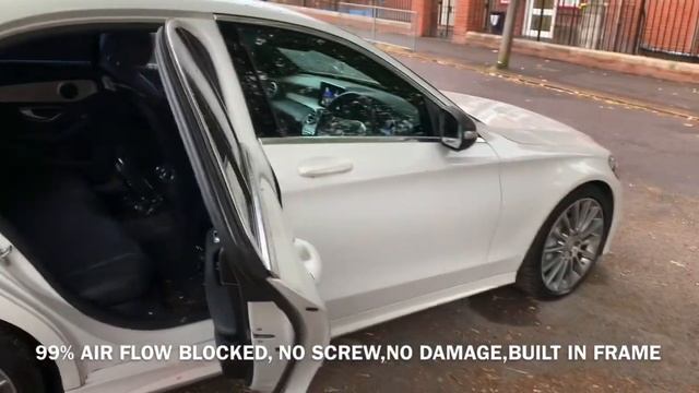 Mercedes Benz E 220 AMG isolating screens installed with strong frame up on ceiling, No screws смотреть онлайн