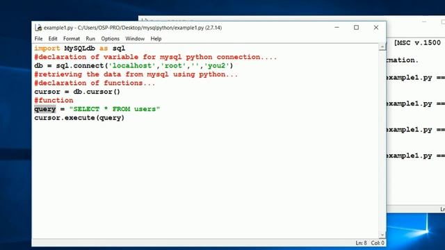 how to retrieve data from mysql database using python смотреть онлайн