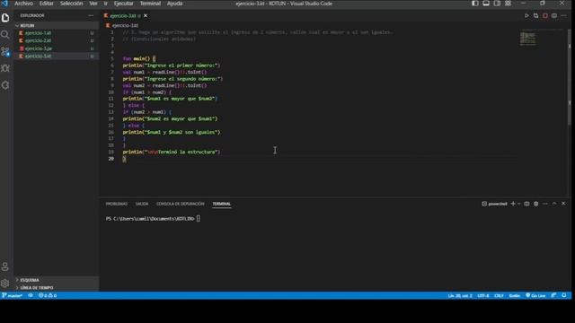 EJERCICIOS ESTRUCTURAS DE CONTROL EN KOTLIN DEL 1 AL 4 смотреть онлайн