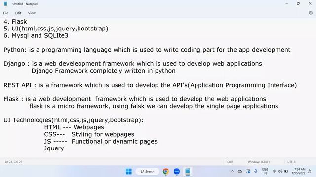 FULL STACK PYTHON tutorials || Demo - 1 || by Mr. Mohan Reddy On 05-12-2022 @7AM IST смотреть онлайн