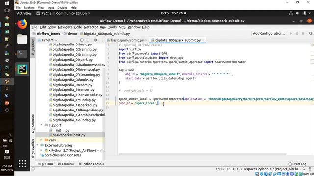 Airflow Example With Spark Submit Operator