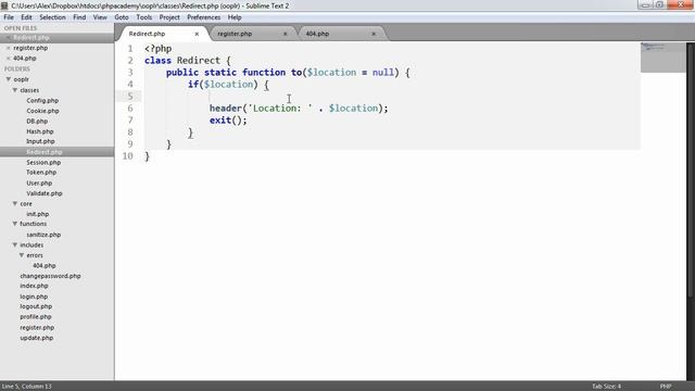 PHP OOP Login/Register System: Redirecting (Part 15/23) смотреть онлайн