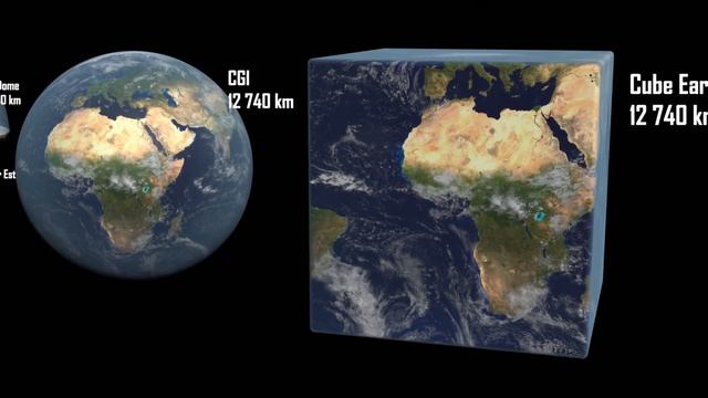 Flat Earth Size Comparison смотреть онлайн