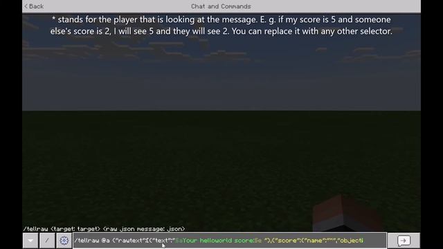 Player usernames and scoreboard values in /tellraw command | Minecraft Bedrock смотреть онлайн