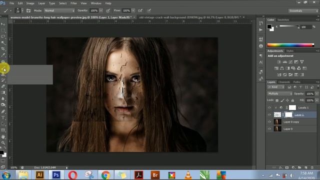 How to Create Realistic Cracked Skin in Photoshop (HINDI) смотреть онлайн