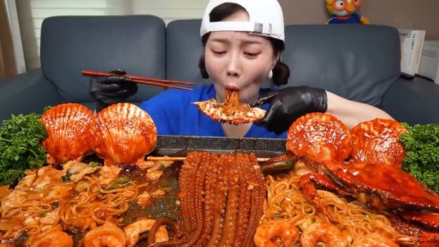 오동통 낙지 ? 해산물 FLEX 볶음짬뽕 먹방 Spicy Octopus Seafood Stir Fried Jjamppong Recipe Mukbang ASMR Ssoyoung
