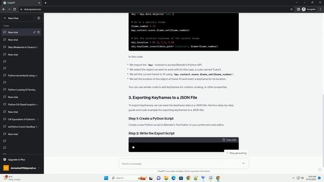 Exporting keyframes in blender python смотреть онлайн
