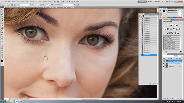 Professional Photoshop Portrait Retouching - Part IV - Diminishing Age and Eye Lines смотреть онлайн