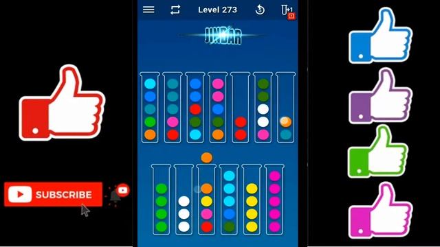 Ball Sort Puzzle Level 273 Color Sorting Games Level 273 смотреть онлайн
