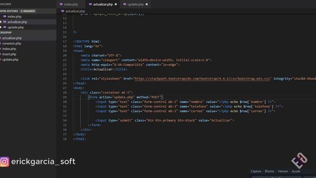 Como hacer un CRUD completo con PHP y MYSQL? - Bootstrap 4 [Editar y Eliminar] Parte 2/2 ? смотреть онлайн