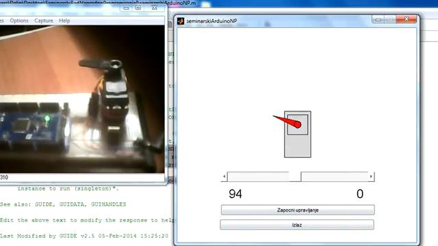 Control servo motor with Arduino board and Matlab GUI ( Serial port ) смотреть онлайн