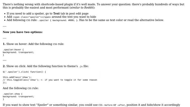 Wordpress: How to add a spoiler without using shortcode-based plugins? смотреть онлайн