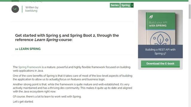 Руководство по Spring Framework. Введение. Английский для программистов. смотреть онлайн