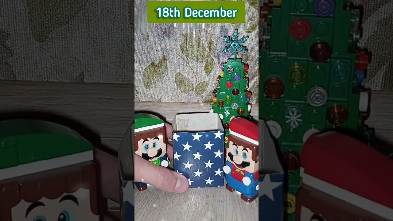 My Christmas & New Year Advent Calendar mini surprises by Lego Super Mario & Luigi. Day 18 #shorts смотреть онлайн