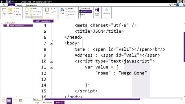 JSON Tutorial 1 смотреть онлайн