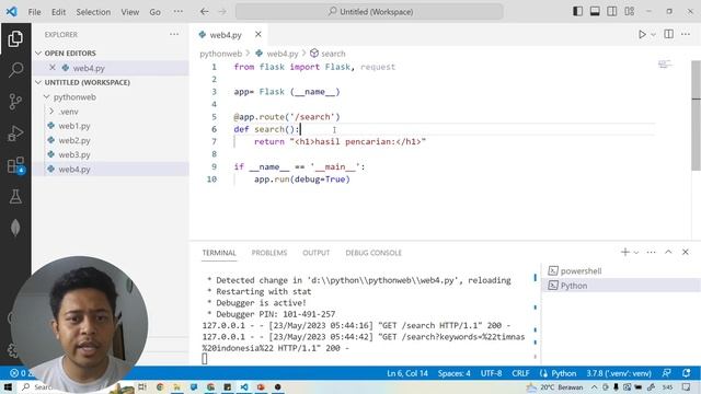 Mengakses Method GET URL Web Python Flask | Part 4 смотреть онлайн