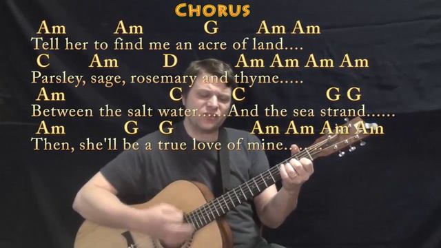 Scarborough Fair (Traditional) Guitar Cover Lesson in Am with Chords/Lyrics смотреть онлайн