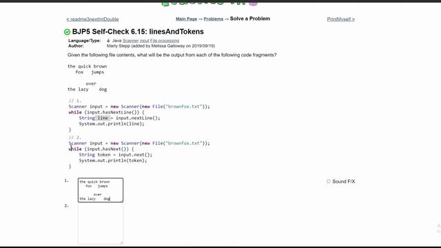 Java Practice It || 6.15 linesAndTokens || file processing, scanner, input смотреть онлайн