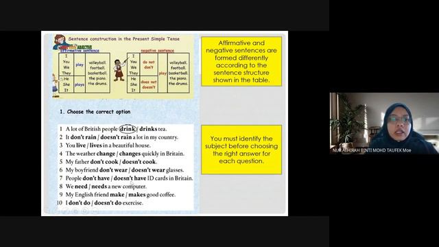 Simple Present Tense: Affirmative and Negative (29/6/2021) смотреть онлайн