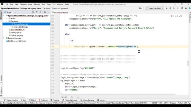 #4 Creating SQLite Database | Python Tkinter Modern Login And Registration Form GUI смотреть онлайн