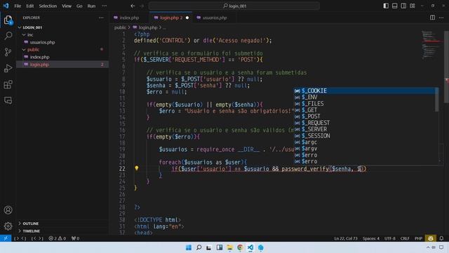 PROJETO COMPLETO | SISTEMA DE LOGIN BÁSICO COM PHP PURO смотреть онлайн