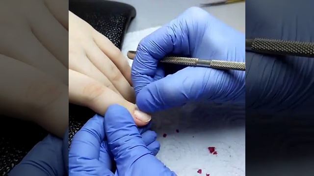 Снятие нарощенного ногтя Calgel смотреть онлайн