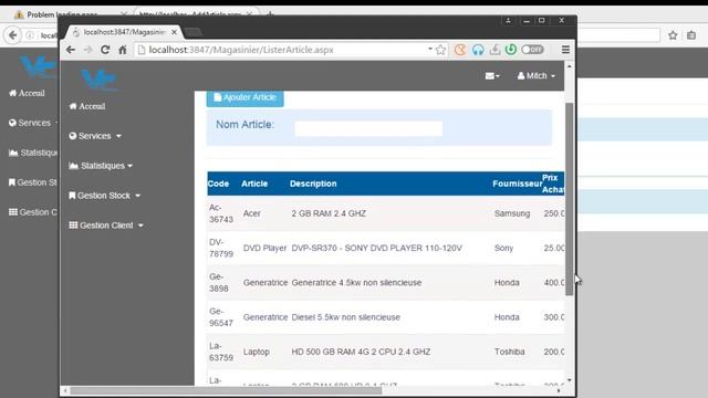 Gestion de vente, Asp.NET avec le language de programmation C# смотреть онлайн