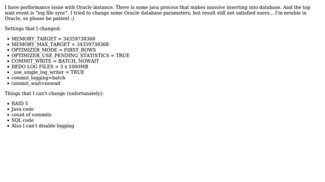 How to solve log file sync wait in oracle 12c? смотреть онлайн