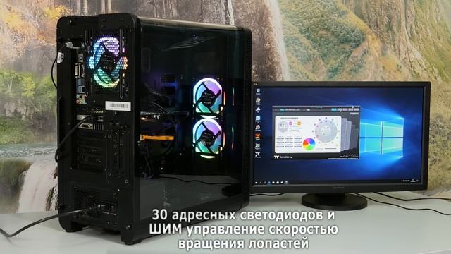 Набор вентиляторов Thermaltake Riing Trio 12 LED RGB Radiator Fan TT Premium Edition смотреть онлайн