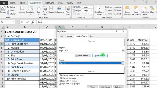 Class 20 | Print Page Setup in Excel | Advanced Excel Course | @ranaliraza #excel смотреть онлайн