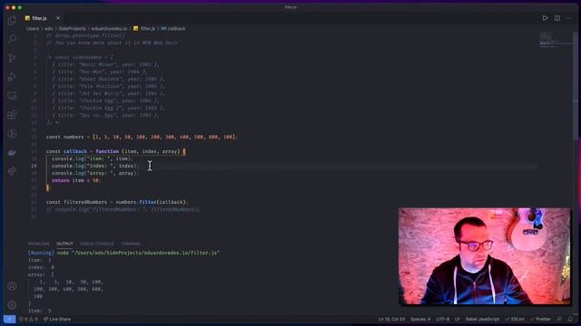 JavaScript - Array.prototype.filter смотреть онлайн