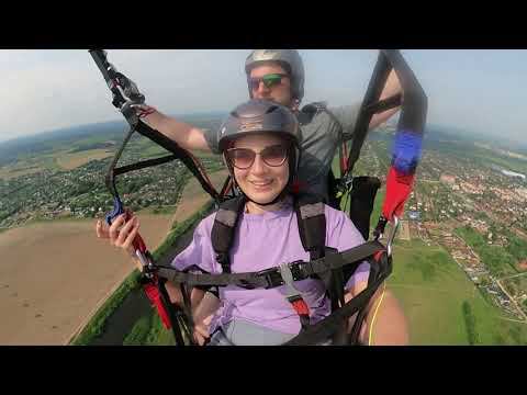 Полёты на параплане рядом со Звенигородом смотреть онлайн