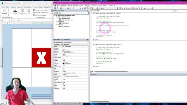 Programmieren mit Mike | Projektbeispiel: Drei gewinnt (Tic-Tac-Toe) in Excel VBA | Deutsch смотреть онлайн