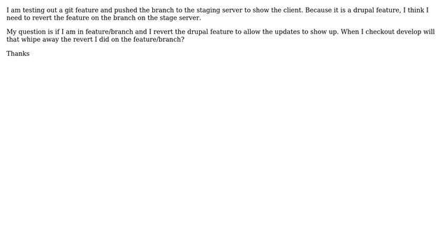 Drupal: Git flow feature in branch on stage server смотреть онлайн